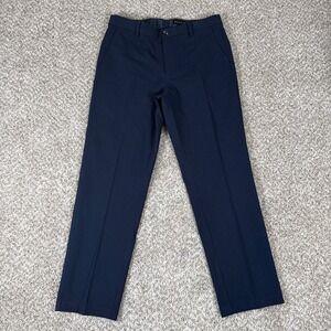 Dunning Golf Pants Mens 34x32 Navy Blue Seersucker Stretch Performance Trousers